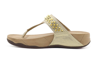 Gold flip flop platform sandal for women and girls 1 inch