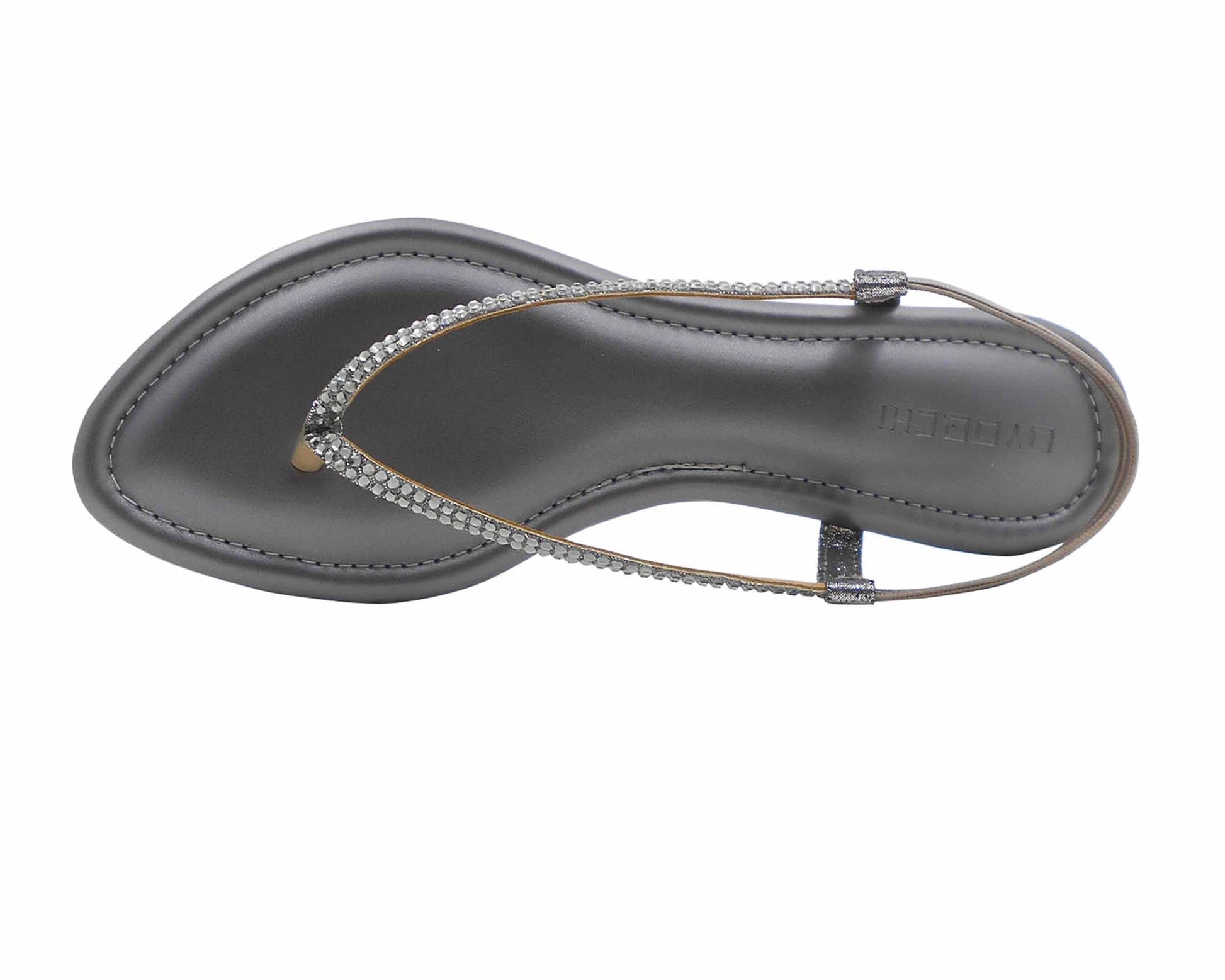 Delicate flat sandal for women girls gray.