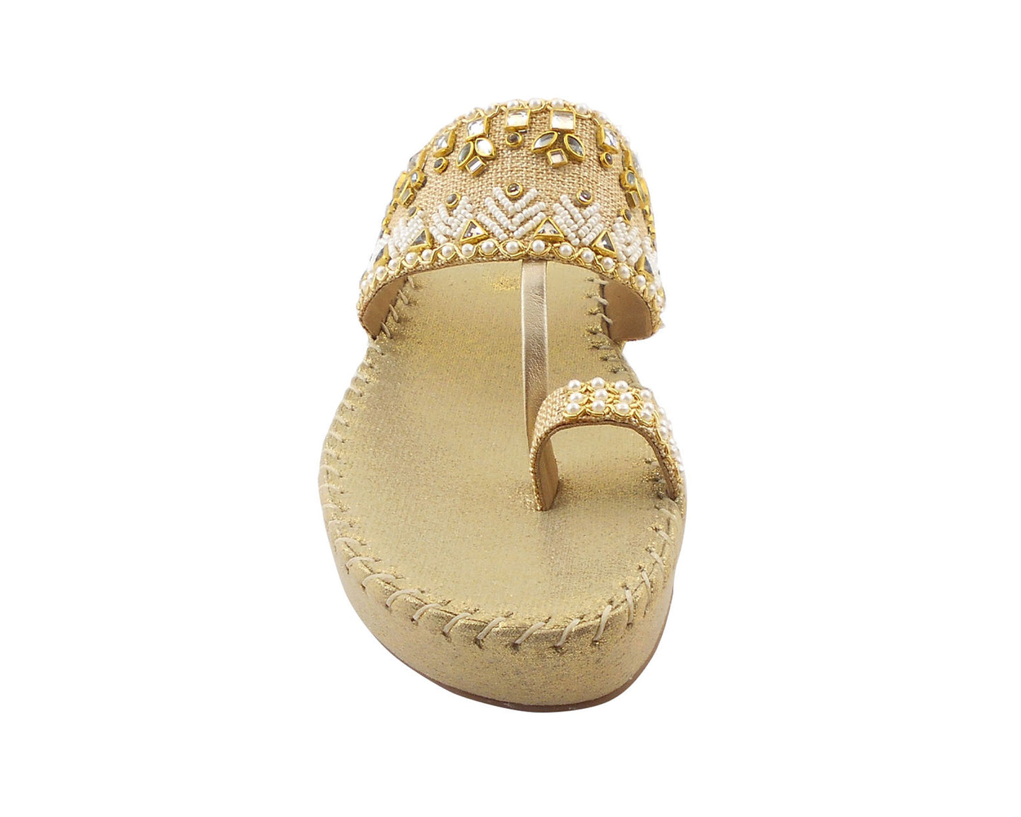 Gold  women's 1 inch platform footwear