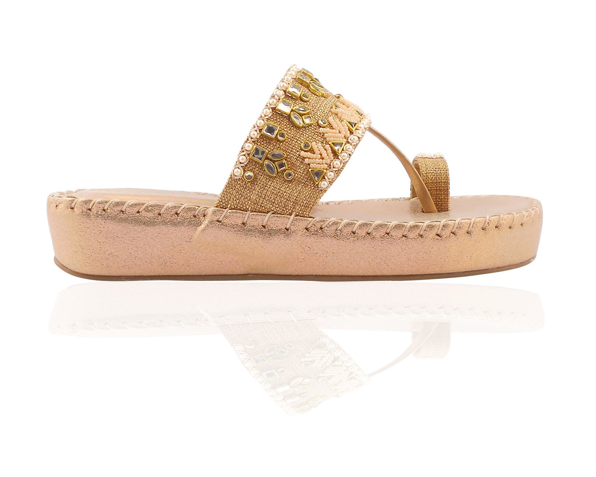 Rose gold 1.5 inch platform sandal  for Women and girls