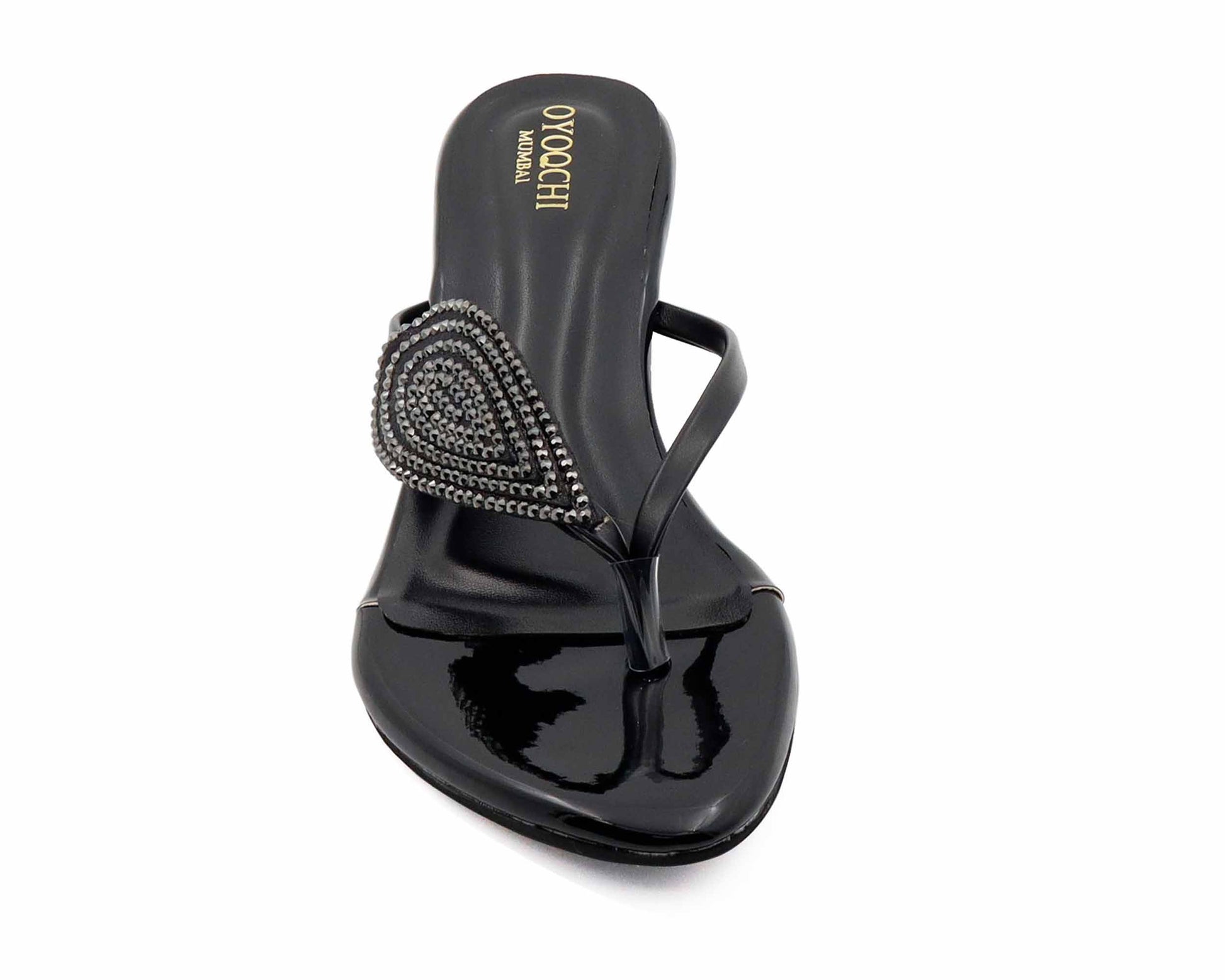 Black slip on sandal for women and girls