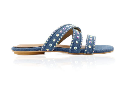 Plani denim flat