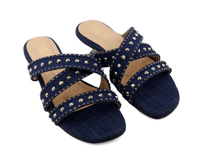 Plani denim flat