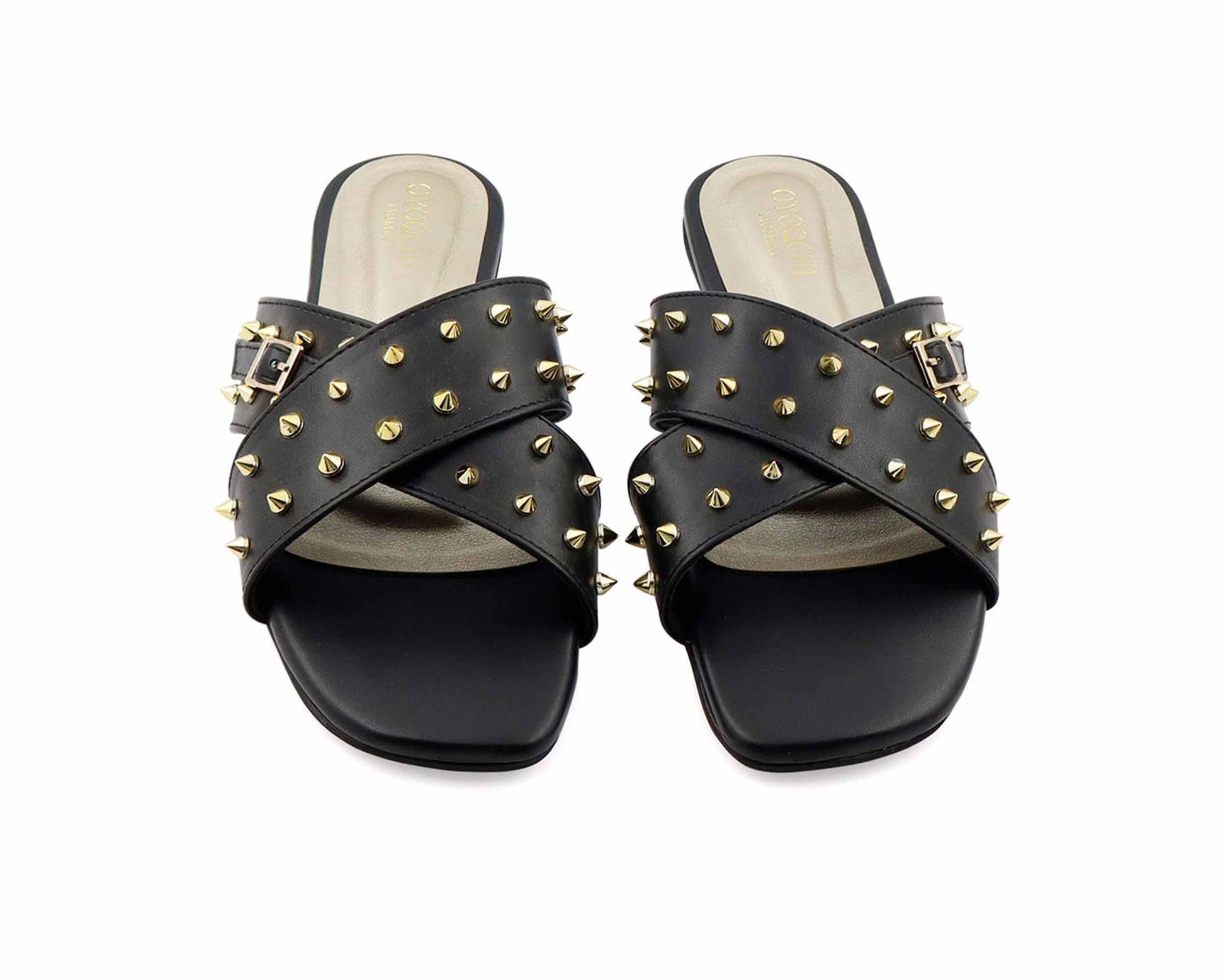 Partywear flat black sandal for women's and girls