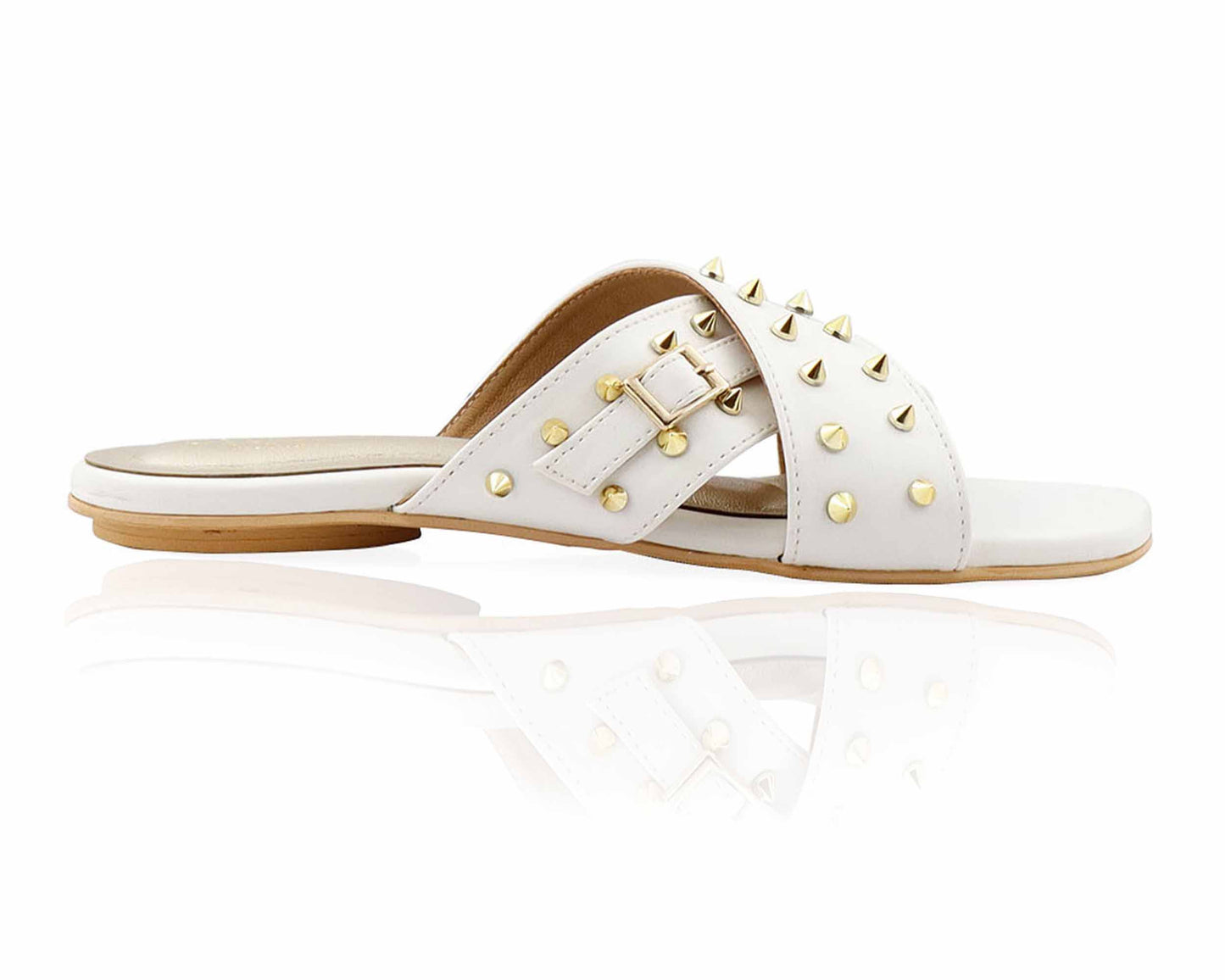 Oyoqchi women's and girl's flat white sandal