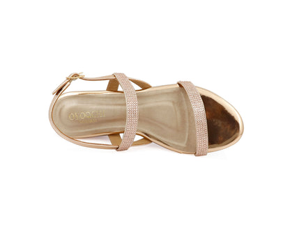 Moni flat sandal Rose gold